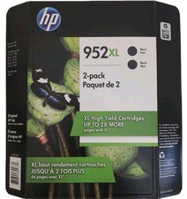 New HP 952XL Black Ink Cartridges 2-Pack High Yield L0S61AN Expired 2017