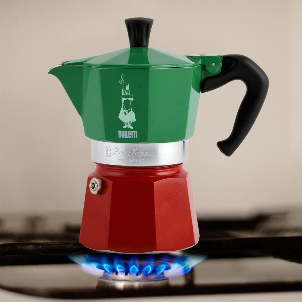 Caffettiera Bialetti 3 Tazze Moka Tricolore - Sicura e Leggendaria - 4