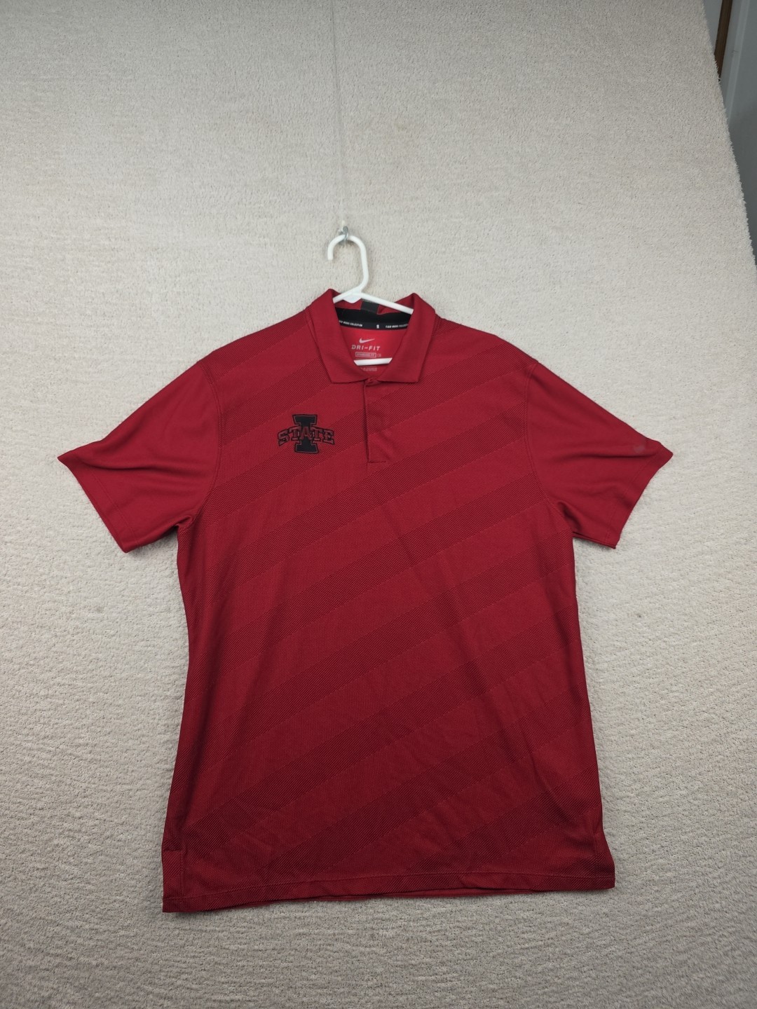 Nike Iowa State Cyclones Tiger Woods Collection Dri-Fit Polo Shirt Size Large