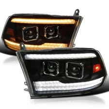 Spec-D Tuning 2LHPRAM09SMG7SQRS LED Headlights with Black Lens