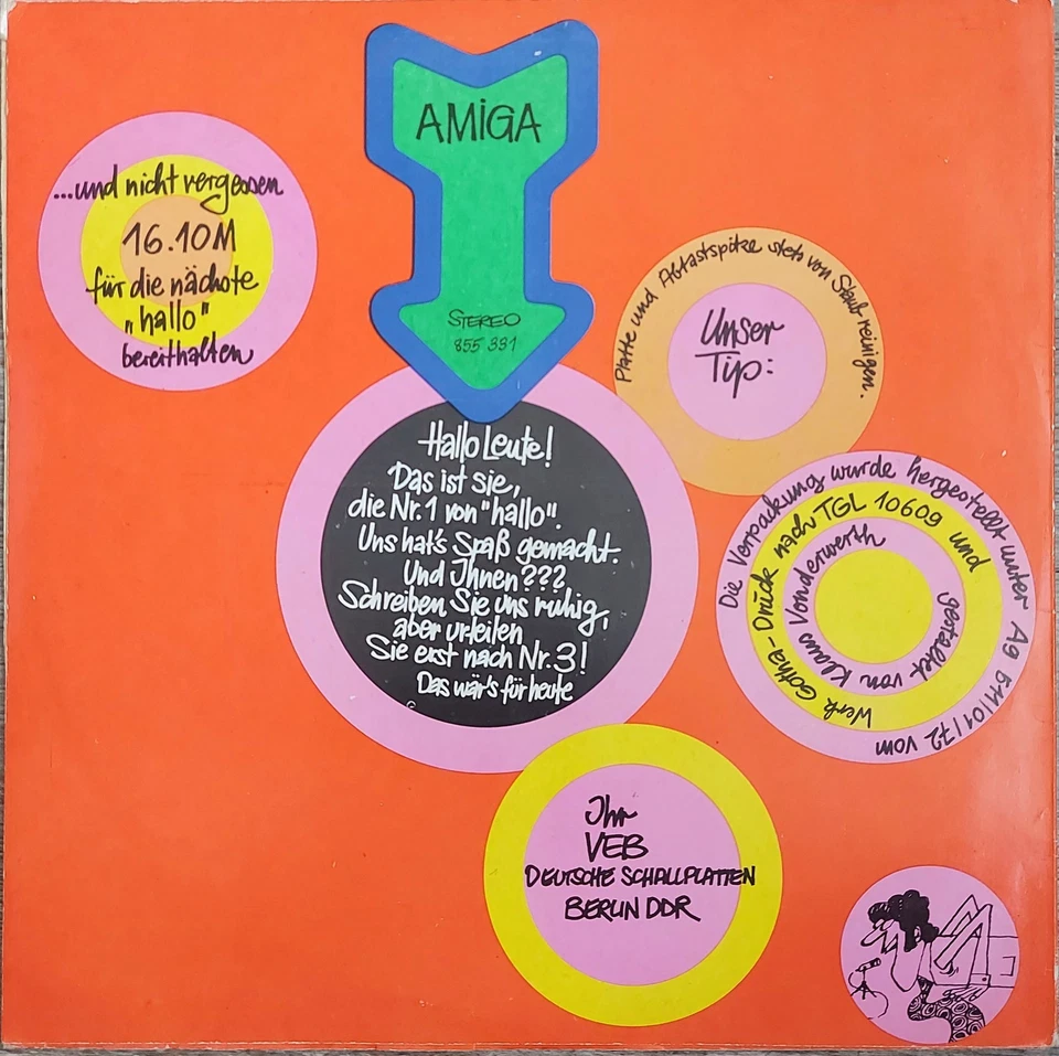 HALLO NR. 1 MIT FOTO ~ 1972 AMIGA 8 55 331 ~ DDR LP VINYL SCHALLPLATTE ROCK SOUL - Bild 2 von 4