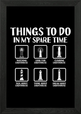 Leuchtturm Geschenkidee gerahmtes Wandbild Poster Leinwanddruck Bild