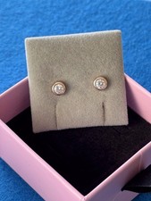 Zierliche Ohrringe Ohrstecker Damen 925 Silber rosé Vergoldet Roségold