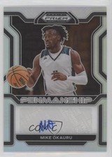 2022-23 Panini Prizm Draft Picks College Penmanship Silver Mike Okauru Auto z1r