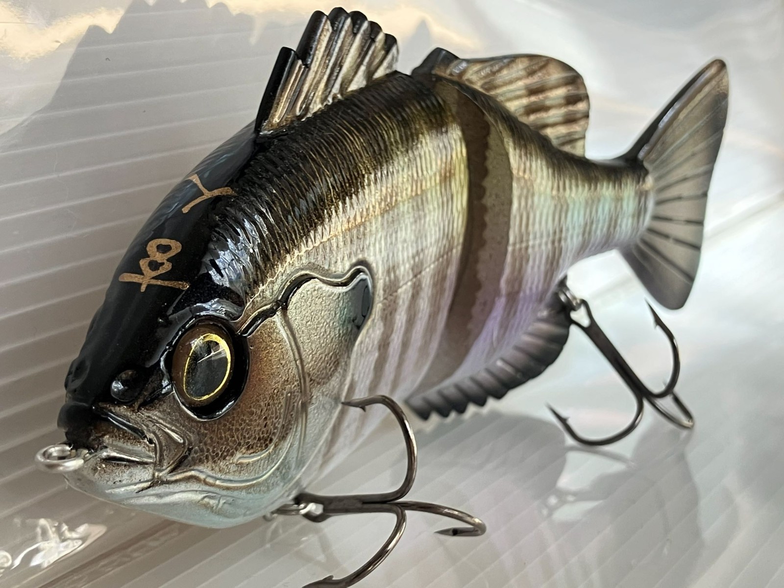 Kurouto Lures "Gillz 140" S-wave Sinking Swimbait 3D Gill Pattern Handmade Japan - Image 3