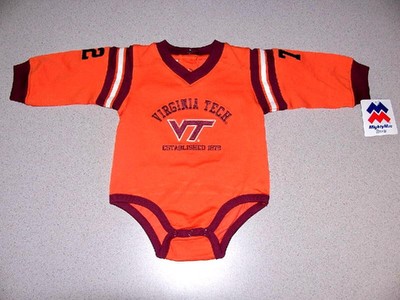 NEW Mighty Mac Virginia Tech Hokies Infant Romper Football Jersey SZ 6-9 Months