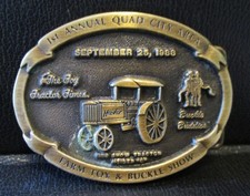 Heider C Tractor Belt Buckle 1988 Farm Toy Tractor Times 1st Quad City Area Show