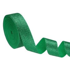 1 Inch x 10 Yards Sparkly Gift Wrapping Ribbon for Various Decoration, Green