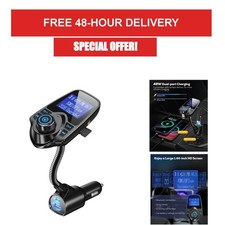 Nulaxy KM18 Plus Bluetooth 5.4 Car Adapter FM Transmitter 48W