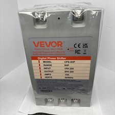 Vevor Digital Phase Shifter Model CPS-5HP 15A 220V Single-3 Phase Converter