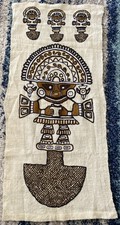TUMI PERU Peruvian Wool Ceremonial Axe Knife Wall Hanging 41” X 19” Handmade