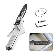 Mini Air Belt Sander for Woodworking Metal Working 3/8 Inch Handheld Angle Gr...