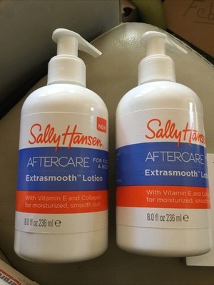 2x Sally Hansen AFTERCARE Extrasmooth Lotion for Face & Body  ~ 8 fl oz ~ NIB