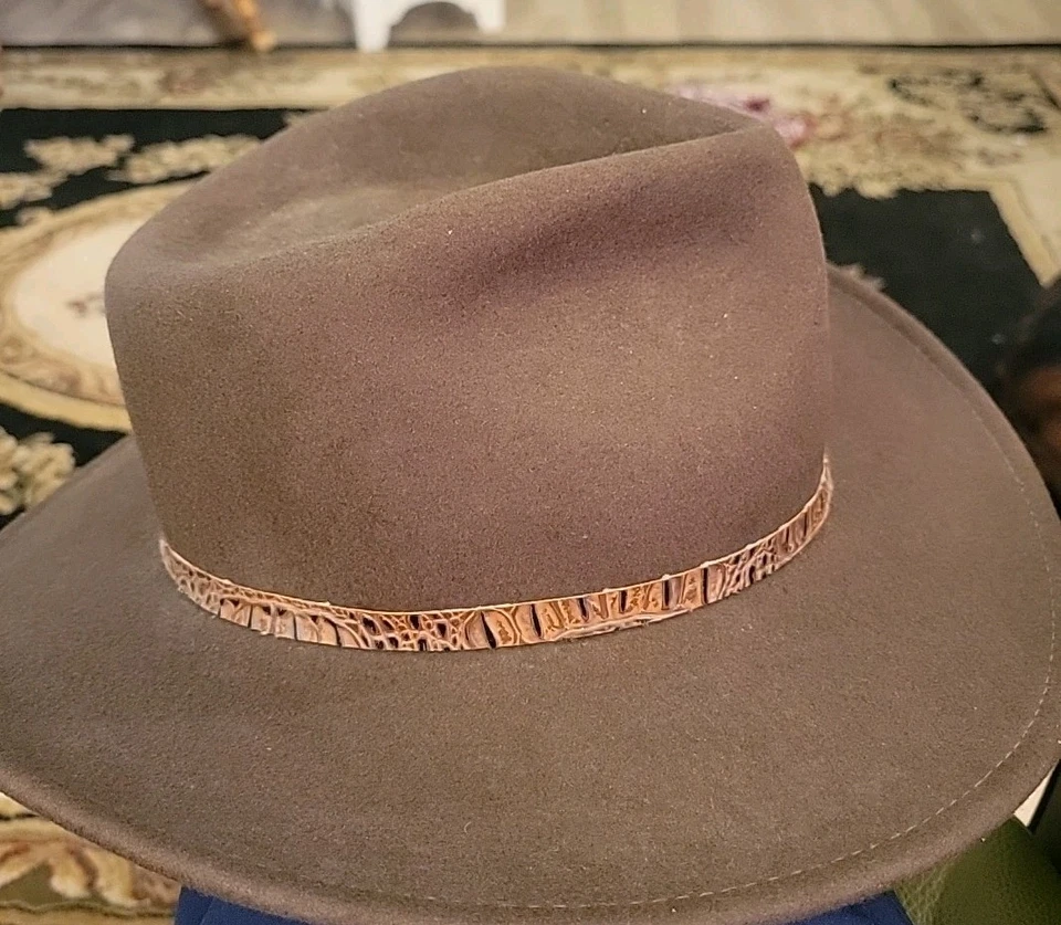 Scala Classico 男式可压碎内陆帽 S 小号 100 羊毛复古复古手工制作 — 第 2/4 张图片