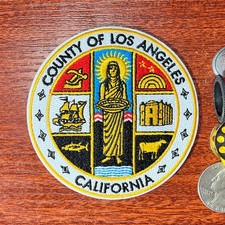 Los Angeles County California Seal LA Uniform Patch Embroidered Iron On 3.25"