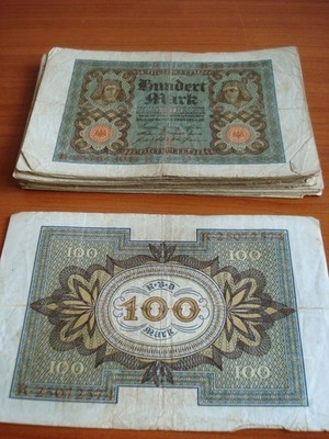 Reichsbanknote 100 Mark - 1.Nov.1920 / 35  stück konvolut