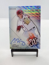 2021 Bowman Sterling Cole Henry Wave Refractor Autograph /125 ON CARD Nationals