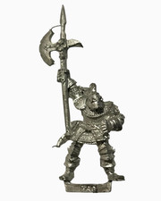 Warhammer Fantasy Battles AoS - Metallkrieger des Chaos Streitwagenreiter + Hellebarde