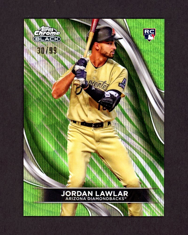 2024 Topps Chrome Black Green Wave Refractors #3 Jordan Lawlar /99 (RC)