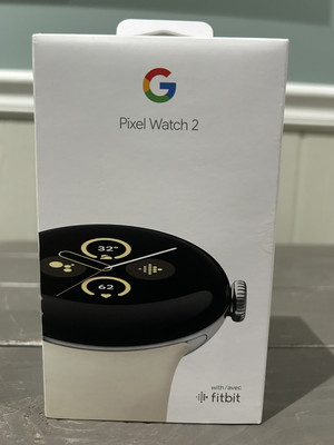 NEW SEALED Google Pixel Watch 2 Polished Silver, Porcelain Band GA05031-US G4TSL