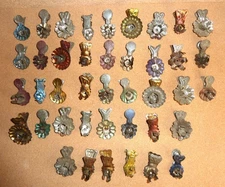 Vintage Christmas Tree Antique Candle Holders Clips Tin Lot of 41