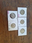 5 Coin Silver Lot Of Quarters 1943 - 1954