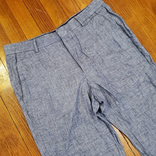 Murano Dress Pants Mens 32x30 Blue Baird McNutt Linen Slim Lightweight Casual - Picture 6 of 12