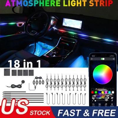 Symphony 64 Color Streamer Car Ambient Lights RGB Universal LED Interior Strips
