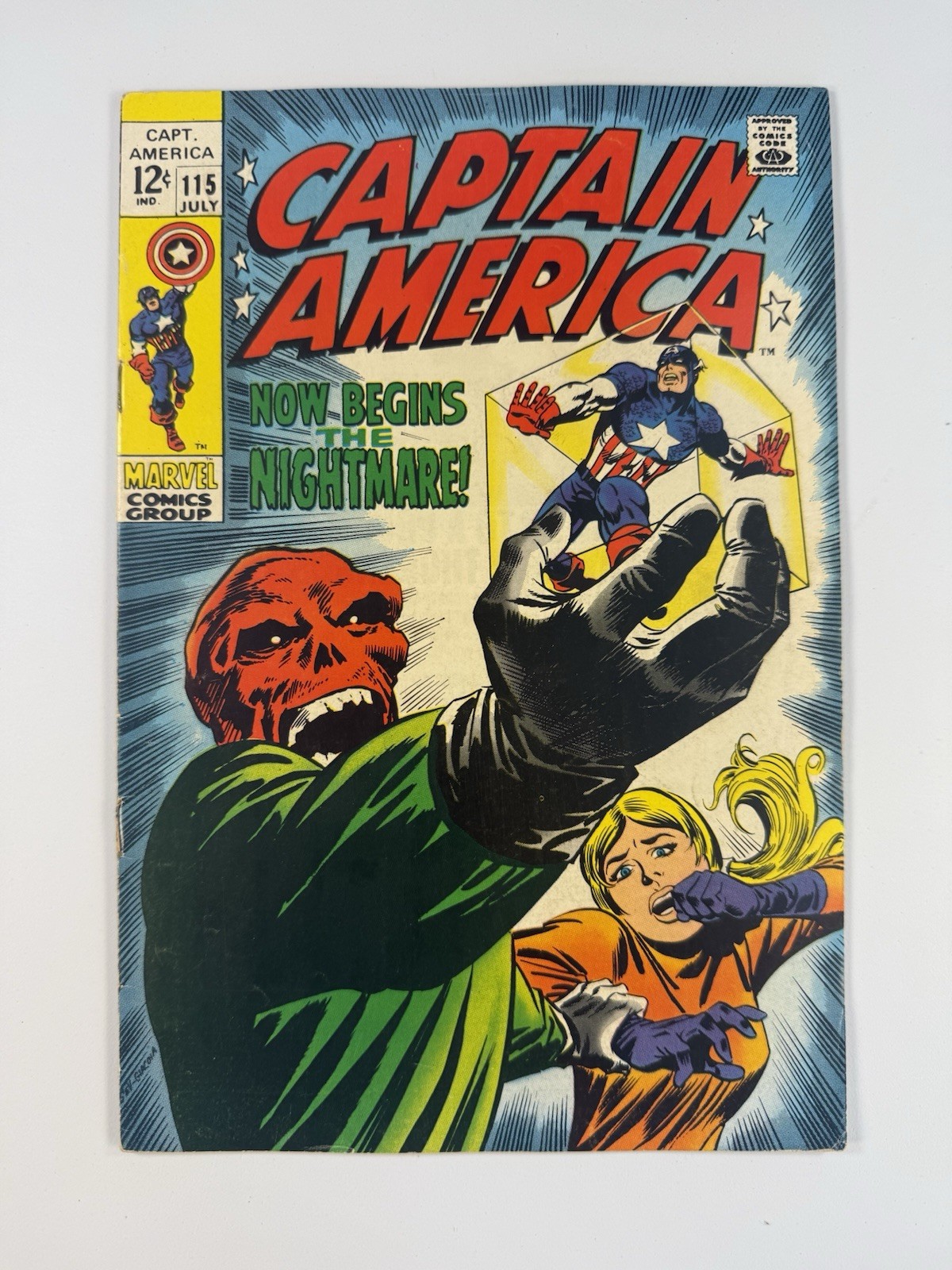 Captain America #115 (1969) Red Skull Cosmic Cube Story Stan Lee Buscema