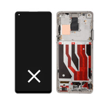 TFT LCD Display Screen Touch Digitizer Assembly For Oneplus 8 With Frame Silver