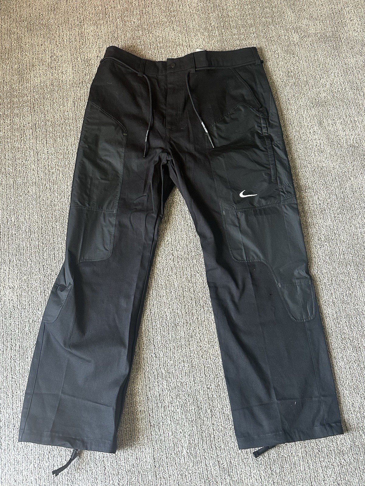 OFF WHITE X NIKE Taglia XL Pantalone uomo Nike x Off White nero CU2500 010 streetwear raro 2020