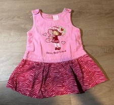 Vintage 2000s Y2K Toddler Girl Strawberry Shortcake Dress Pink/Red 3T