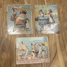 Lot of 3 Vintage Tin Advertising Metal Signs – Santa, Ayer’s Pills, Apothecary