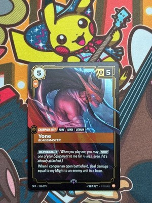 Yone Blademaster Rare Promo 113/221 Spiritforged Riftbound Karten NM