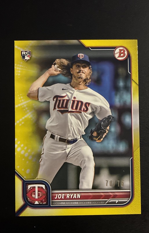2022 Bowman - Joe Ryan #56 Yellow Border /75 (RC)