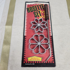 NOS ROSETTE SET BETHANY HOUSEWARES WITH THE RECIPE ON THE BACK, MADE IN USA