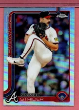 Spencer Strider Atlanta Braves 2025 Topps Chrome Baseball Refractor #46