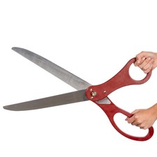 25" Giant Red Ribbon Cutting Scissors - Grand Opening Ceremony Event Prop