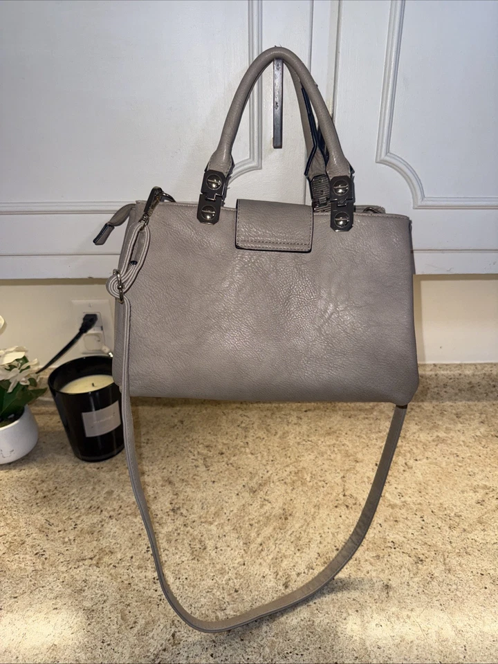 Dasein Women's Handbags Leather Satchel Tote Shoulder Bag Medium Purse Brown  - Image 2 of 4