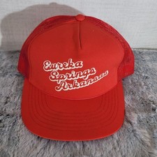 Vintage Eureka Springs Arkansas Hat Foam Cap Mesh Snapback Red Trucker Young An