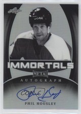 2015-16 Leaf Metal Immortals Silver Prismatic 9/25 Phil Housley Auto HOF 9cf