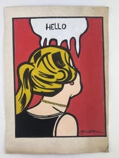 Roy Lichtenstein COA Art Painting Original Drawing Vintage Paper Signed