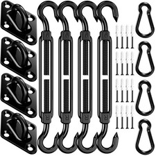 Sun Shade Sail Hardware Kit 304 Stainless Sunshade Heavy Duty Canopy Kit 44PC