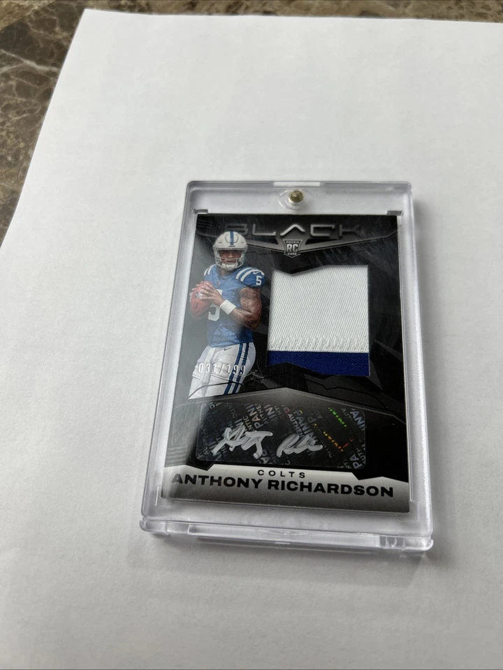 2023 Panini Black Anthony Richardson Autograph Patch RC 031/199 No 230 - Image 4 of 4