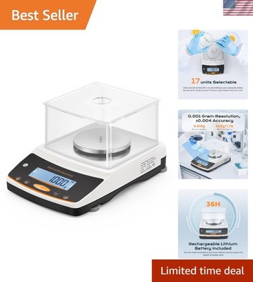 Lab Analytical Balance 500g x 0.001g Precision Digital Scale .001 Gram Accura...
