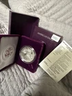 1990-S Proof American Silver Eagle 1 oz Silver Dollar W/ Original Box & COA