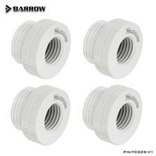 4 Pcs Barrow G1/4" Fillport Fitting Bulkhead Pass Through Fitting TCDZS-V1 White