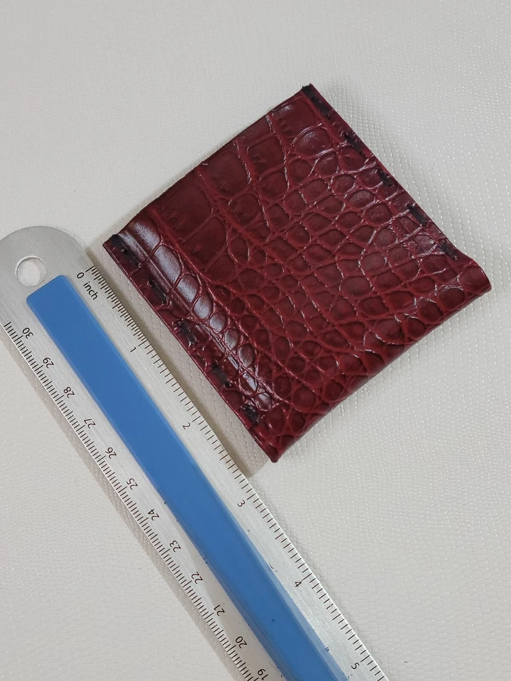 Estuche de Tarjetas de Visita Gator Vertical 1 Bolsillo Tarjetas Coimán Vinilo Raro Foto 4 de 4