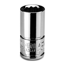 Capri Tools 12-Point Shallow Socket, 1/4 in. Drive, Metric and SAE Sizes