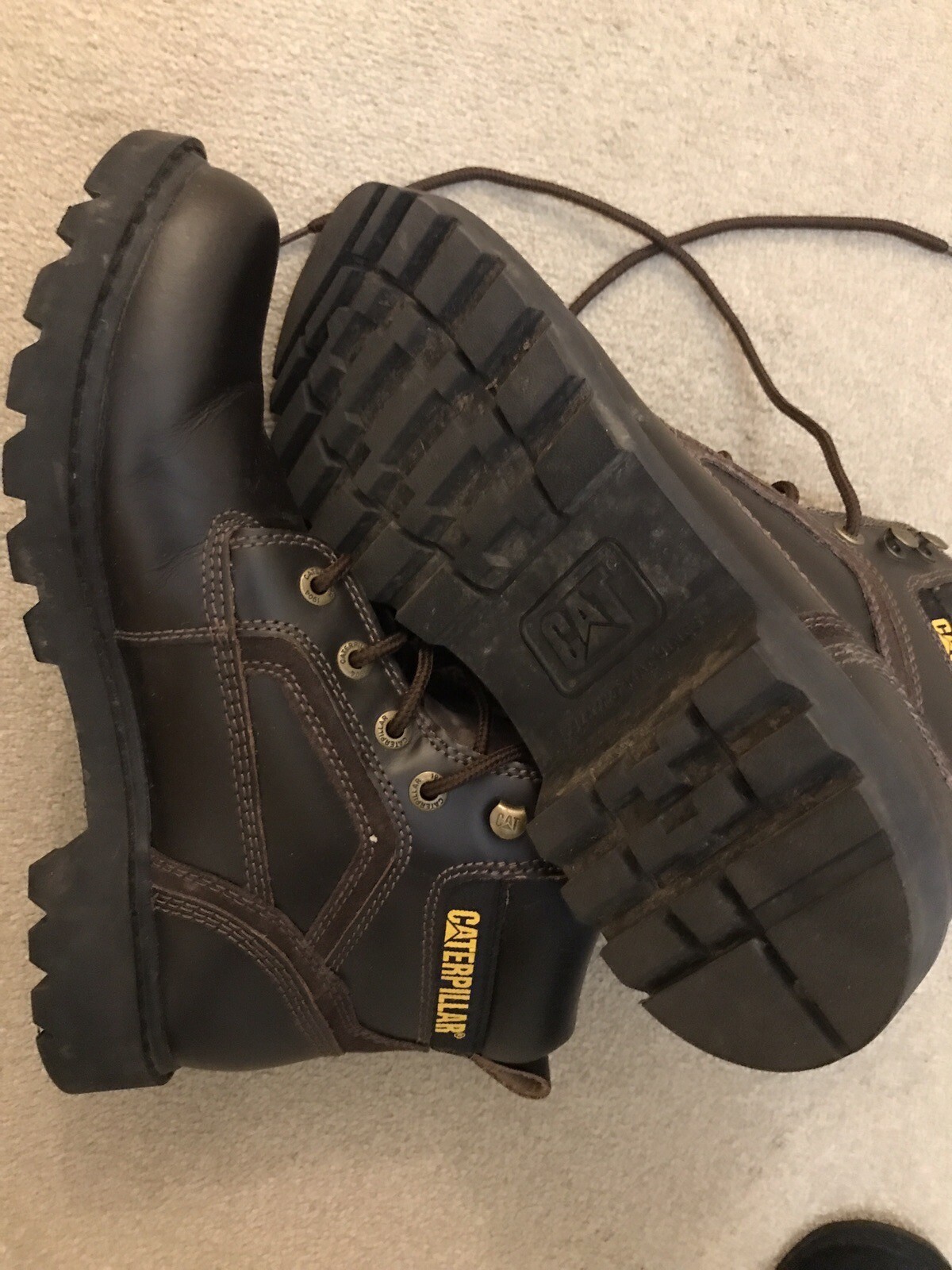 CAT Caterpillar Mens Waterproof Ankle Boots Leather Wide Fit Size UK 10